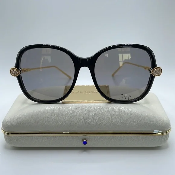 SALE! NWOT! Boucheron women’s sunglasses. Black rims with Swarovski Crystals NWOT Chopard Women Sunglasses SCH 074S Gray/Purple Gradient  main image 2